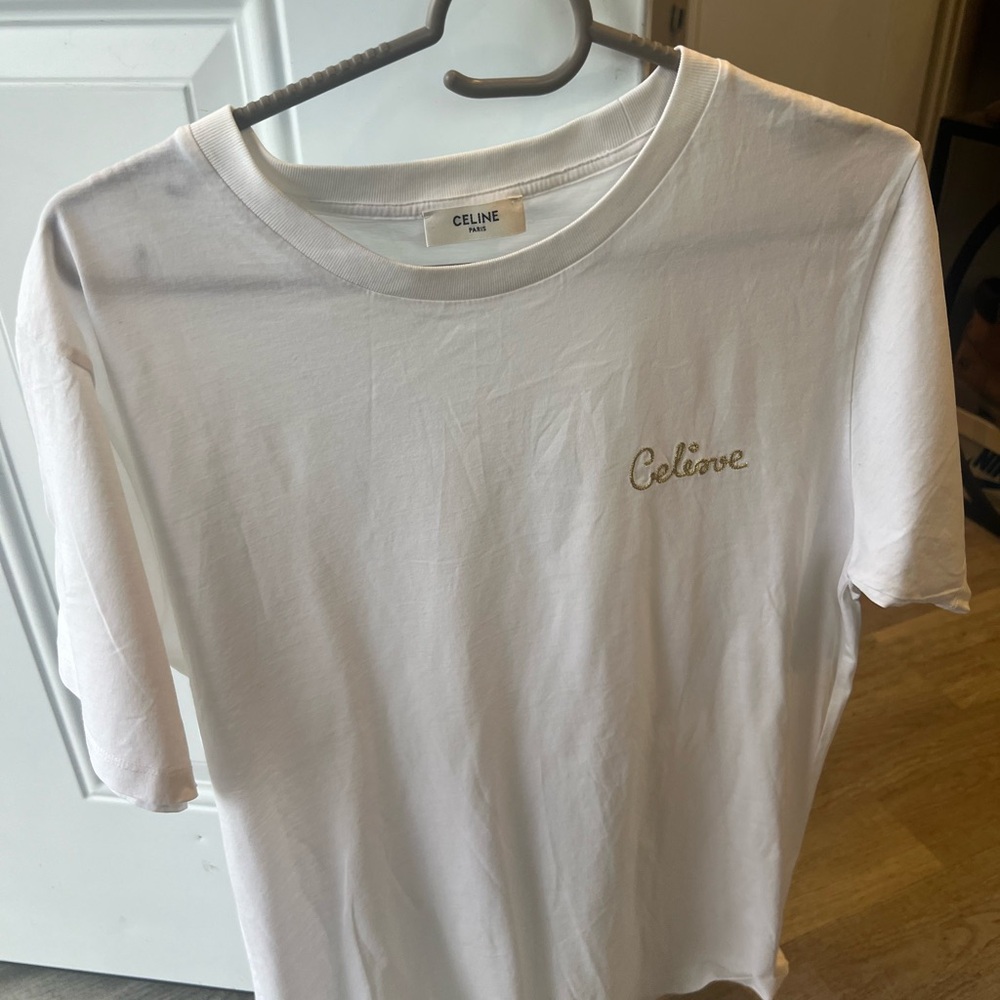 Celine embroidered short sleeve tee